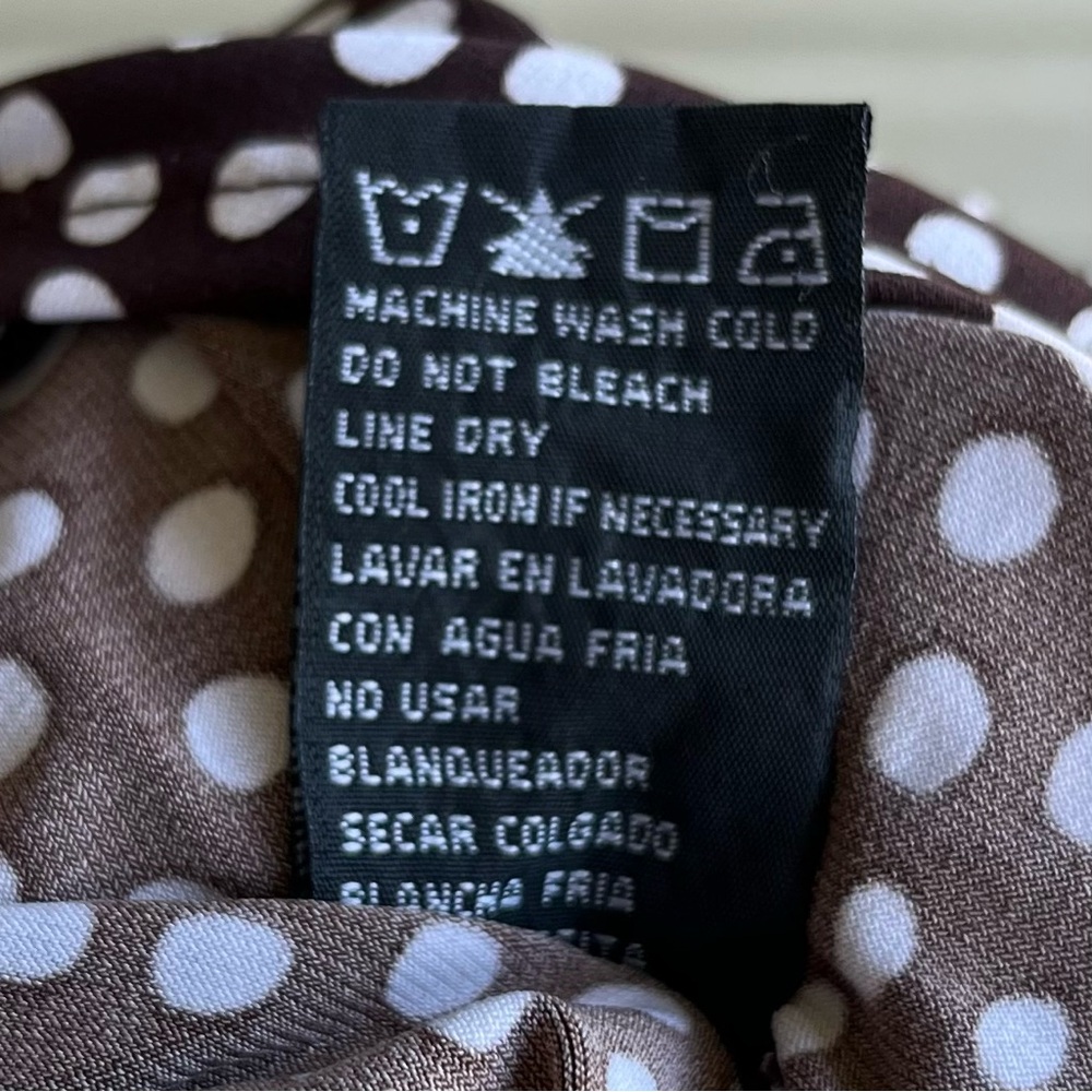 •Perceptions• Brown/White Polka Dot Dress - Size 24W - Picture 5 of 7